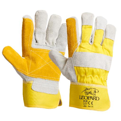 JTS Vaultex Double Palm Leather Gloves – Heavy-Duty Cowhide Gloves for Industrial Work