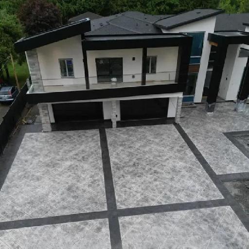 Collcrete - Black and Grey Bordered Stamped Concrete