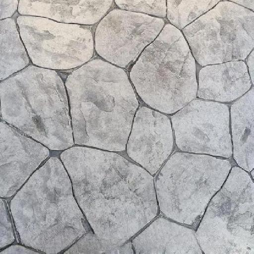 Collcrete - Grey Random Stones Stamped Concrete