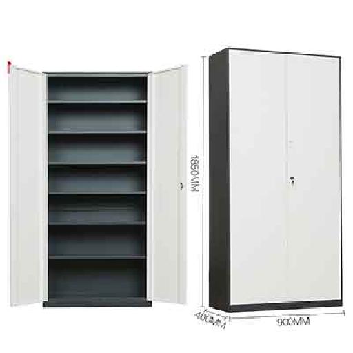 Double Door Cabinet – Stainless Steel Storage with 6 Shelves