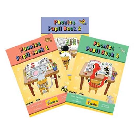 Phonics Pupil Books 1, 2 & 3 (Coloured) – Jolly Phonics Early Literacy Series