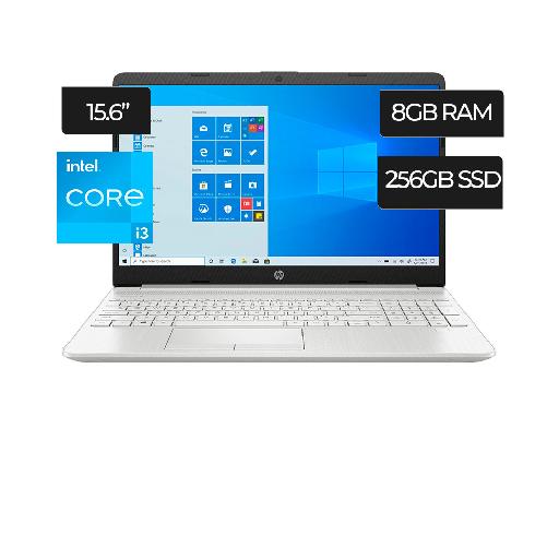 HP 15-Dy2031wm – Intel Core i3 (11th Gen), 8GB RAM, 256GB SSD, 15.6" HD Display, Fingerprint Reader, Windows 11 Home – Silver