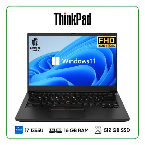 Lenovo ThinkPad E14 Gen 5 – 14″ WUXGA IPS Business Laptop | 13th Gen Intel Core i7-1355U, 16GB RAM, 512GB SSD, Backlit Keyboard, Fingerprint Reader, Windows 11 Pro