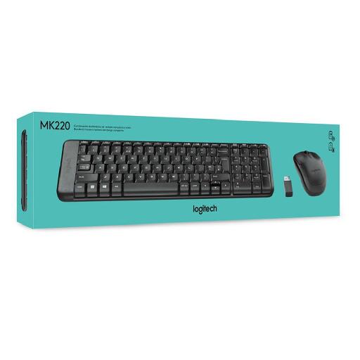 Logitech MK220 Wireless Keyboard and Mouse Combo – Compact, Space-Saving Design with 2.4GHz Wireless Connectivity, Long Battery Life, Plug & Play