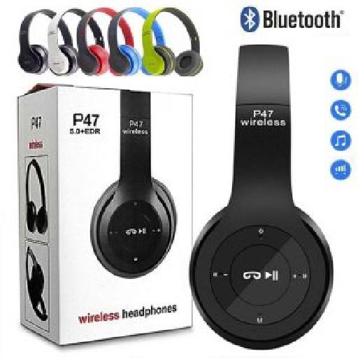 P47 High-Quality Wireless Headphones – Bluetooth Over-Ear Headset with Built-in Mic, FM Radio, SD Card Support & Noise Isolation