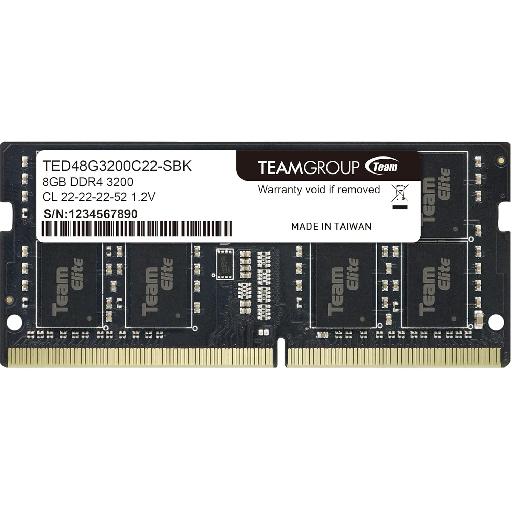 Team Group Elite 8GB DDR4 3200MHz Laptop RAM – High-Speed SODIMM Memory Upgrade for Notebooks & Ultrabooks