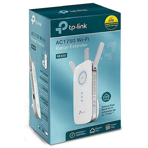 TP-Link RE450 AC1750 Wi-Fi Range Extender – Dual-Band, Gigabit Port, 3 External Antennas, EasyMesh & AP Mode