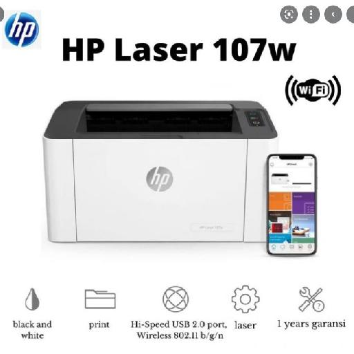 HP LaserJet M107w – Compact Wireless Black & White Laser Printer