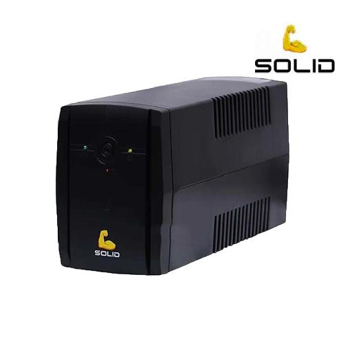 Solid UPS 1000VA – Intelligent Uninterruptible Power Supply with AVR, Surge Protection & Backup Battery for PCs, Routers, Media Devices