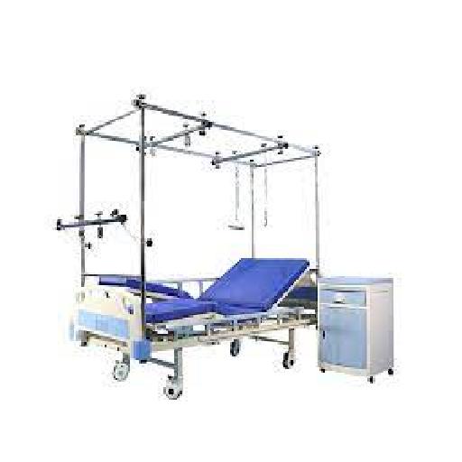 McSarpong – AG-OB003 Three Functions Steel Frame Hospital Orthopedic Bed | Adjustable Backrest and Independent Leg Support