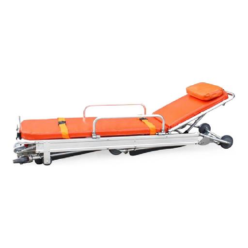McSarpong – Stainless-Steel Stretcher Cart with Four Castors | Durable Medical Transport Trolley with Adjustable Backrest