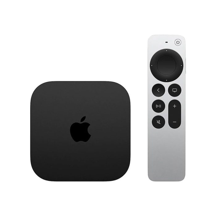 *Apple TV 4K (3rd Gen) 128GB – Black, Siri Remote, Wi-Fi + Ethernet, 4K Resolution