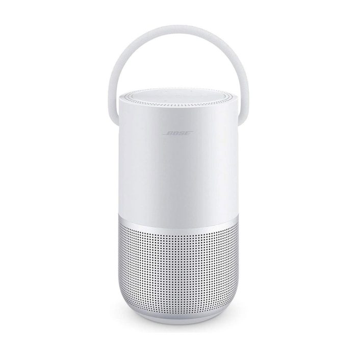 Bose Portable Smart Speaker – White | Waterproof, Voice Control, 12-Hour Battery