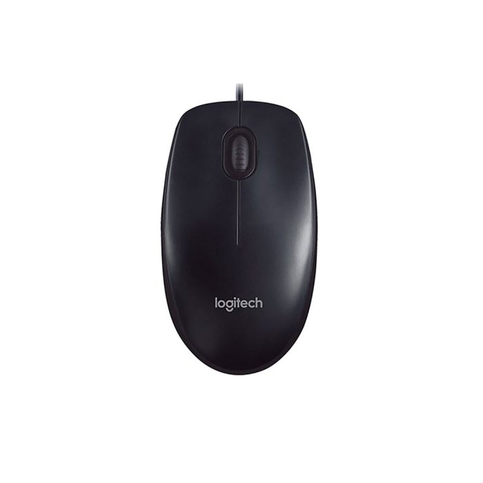 Logitech M90 Corded Mouse – Black, Wired USB, Optical Tracking