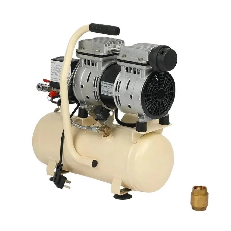 Air Compressor 2 Cylinder Oil Free 220V Electric Portable Screw Silent Mini