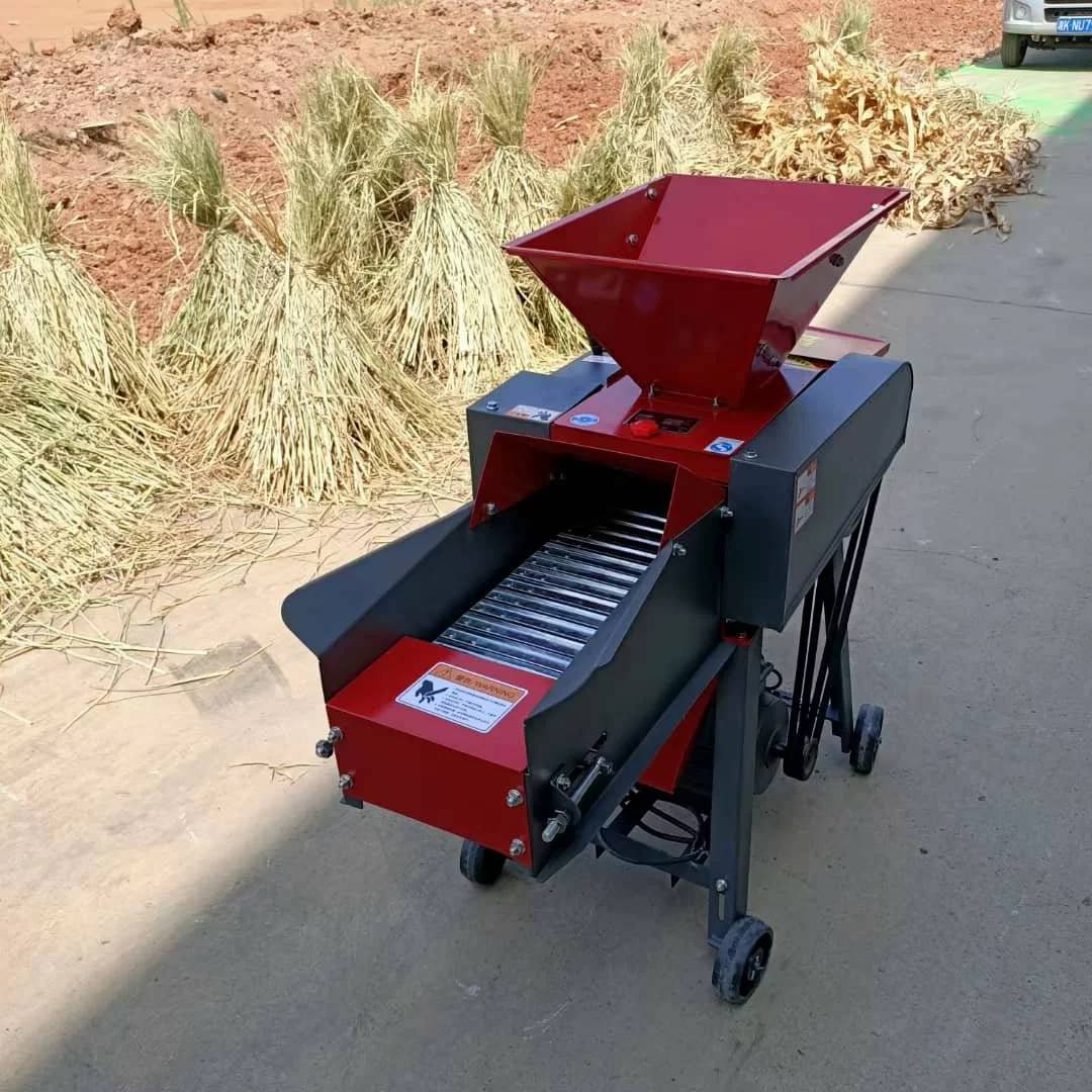 Chaff Cutter Machine – Grass Powder Chopper for Animal Feed with Funnel Conveyor