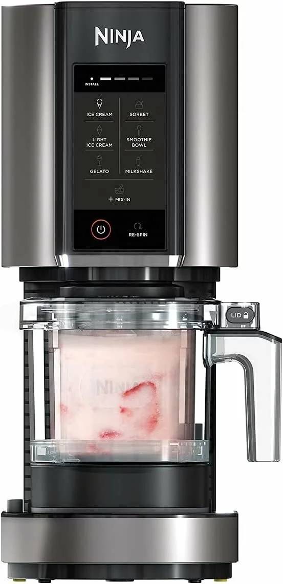 Ninja Crea Mi Ice Cream & Frozen Dessert Maker [NC300 UK] – 7 Programs, Black/Silver
