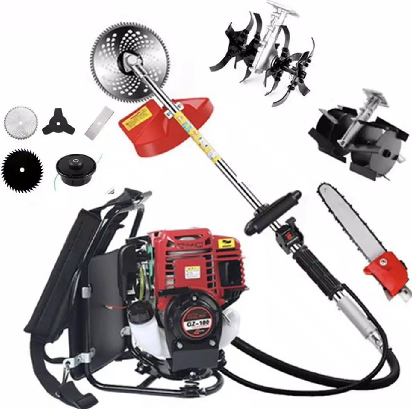4 Stroke Brush Cutter Weed Wacker Weed Eater Trimmer Mini Tiller Cultivator Gasoline Lawn Mower Petrol Lawn Mower Grass Cutter