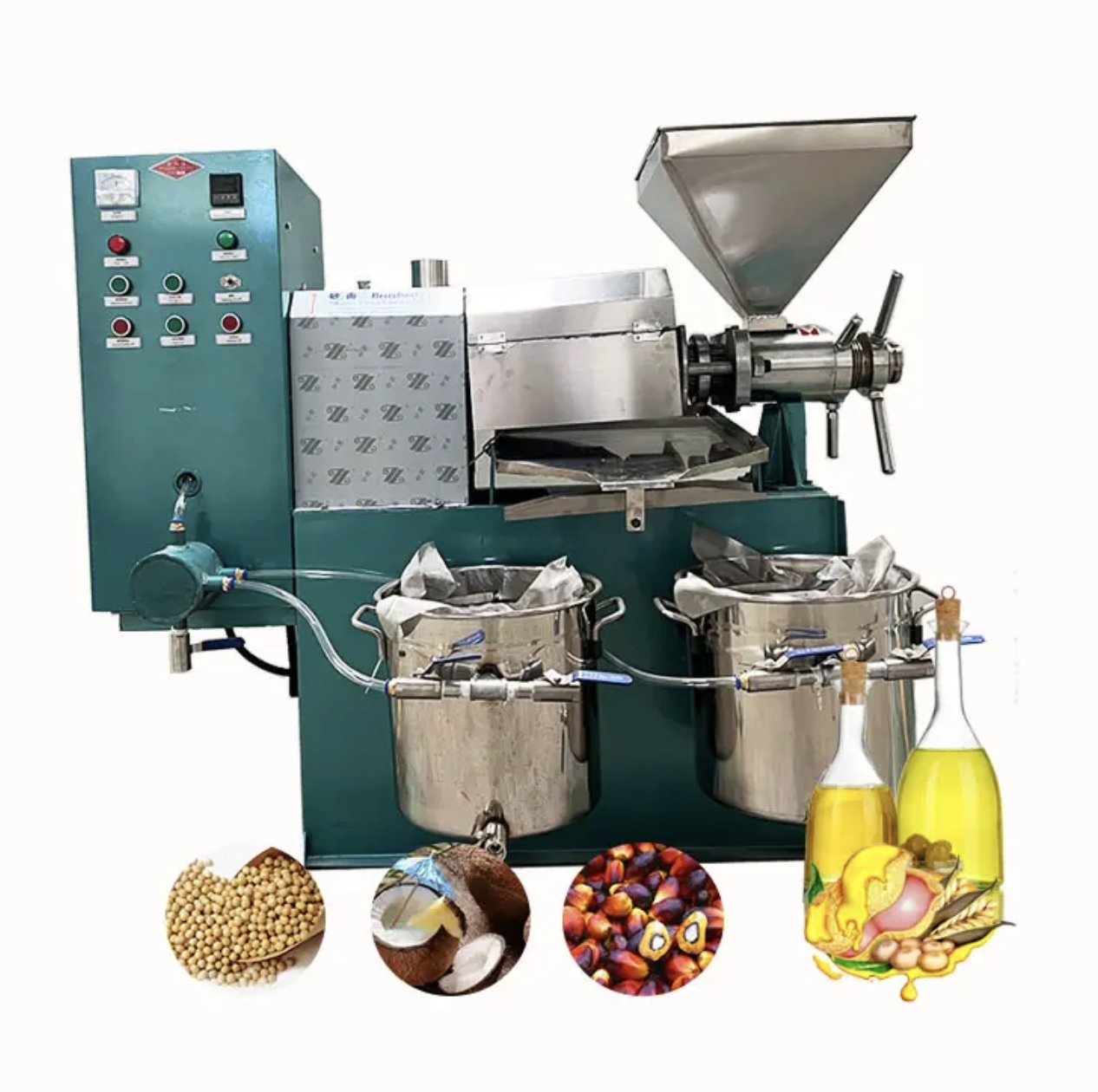 Commercial Oil Press Machine with Filter – Peanut, Palm, Soybean (500kg/h)