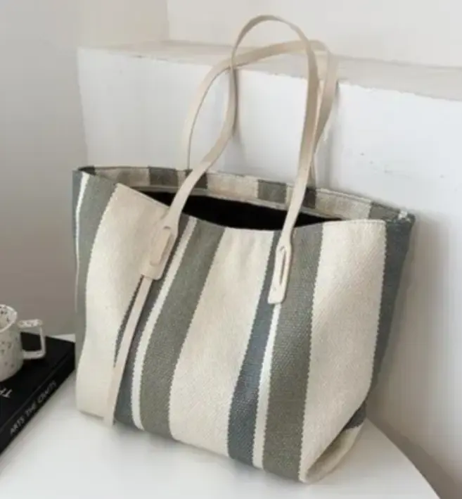 Custom Striped Women’s & Girls’ Tote Bag – Personalized Design