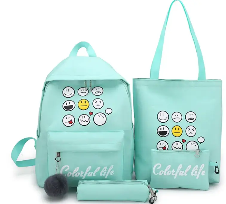 Canvas Student Cartoon School Bags for Girls/Laptop Backpacks