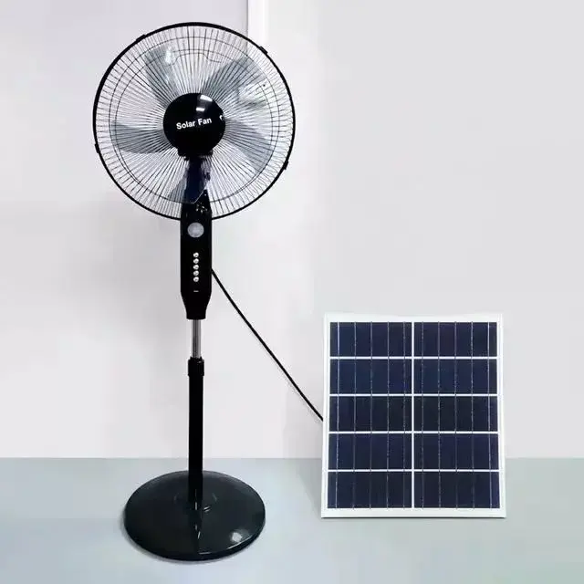 16-Inch Rechargeable Solar Standing Fan with Panel