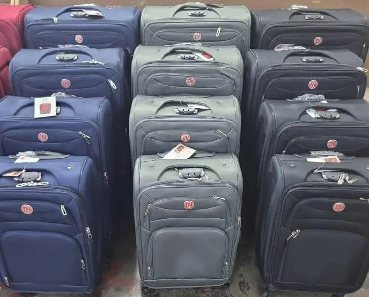 High-Grade 4pcs Fabric Trolley Set