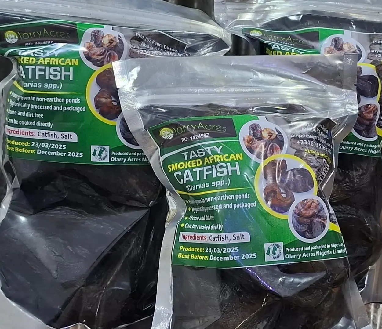 Premium Smoked & Dried African Catfish (Hygienically Vacuum-Packed)