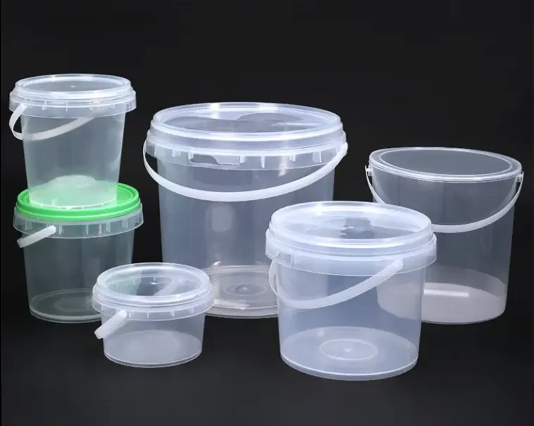 1L/2L/5L Clear Food-Grade PET Ice Cream Pail – Snap-On Lid, -30°C Freeze-Safe, Stackable, Osu