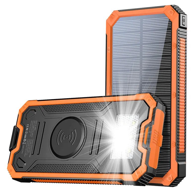 15000mAh Solar Power Bank – IP65 Rugged, Dual 2.1A USB, LED Torch + Compass, Accra