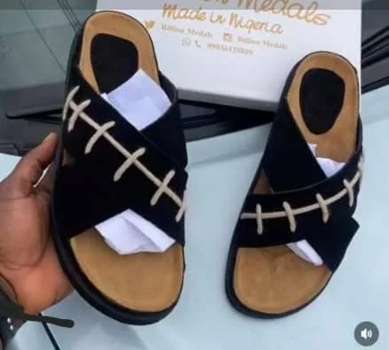 Men's Casual Flat Sandals – Leather Slip-Ons, Sizes 39-45, Aba