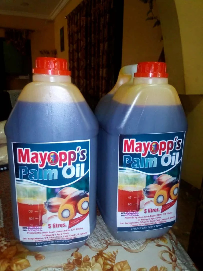 1L Mayopp' Pure Palm Oil – First-Grade, Unrefined, Apam