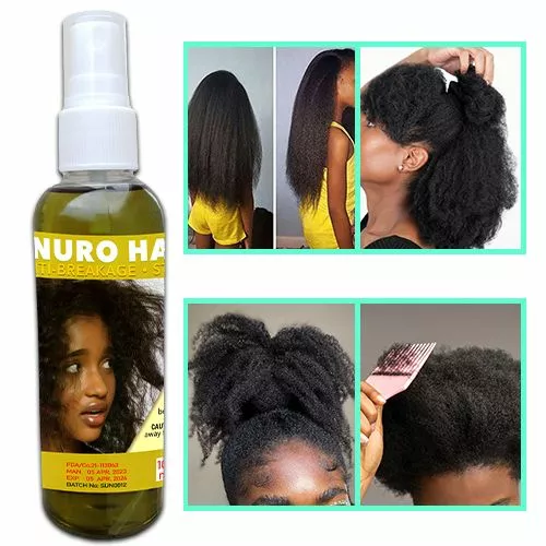 100ml Nnuro Hair Growth Oil – Pure Herbal Essence, 2-3x Faster Growth, Anti-Loss, Tema