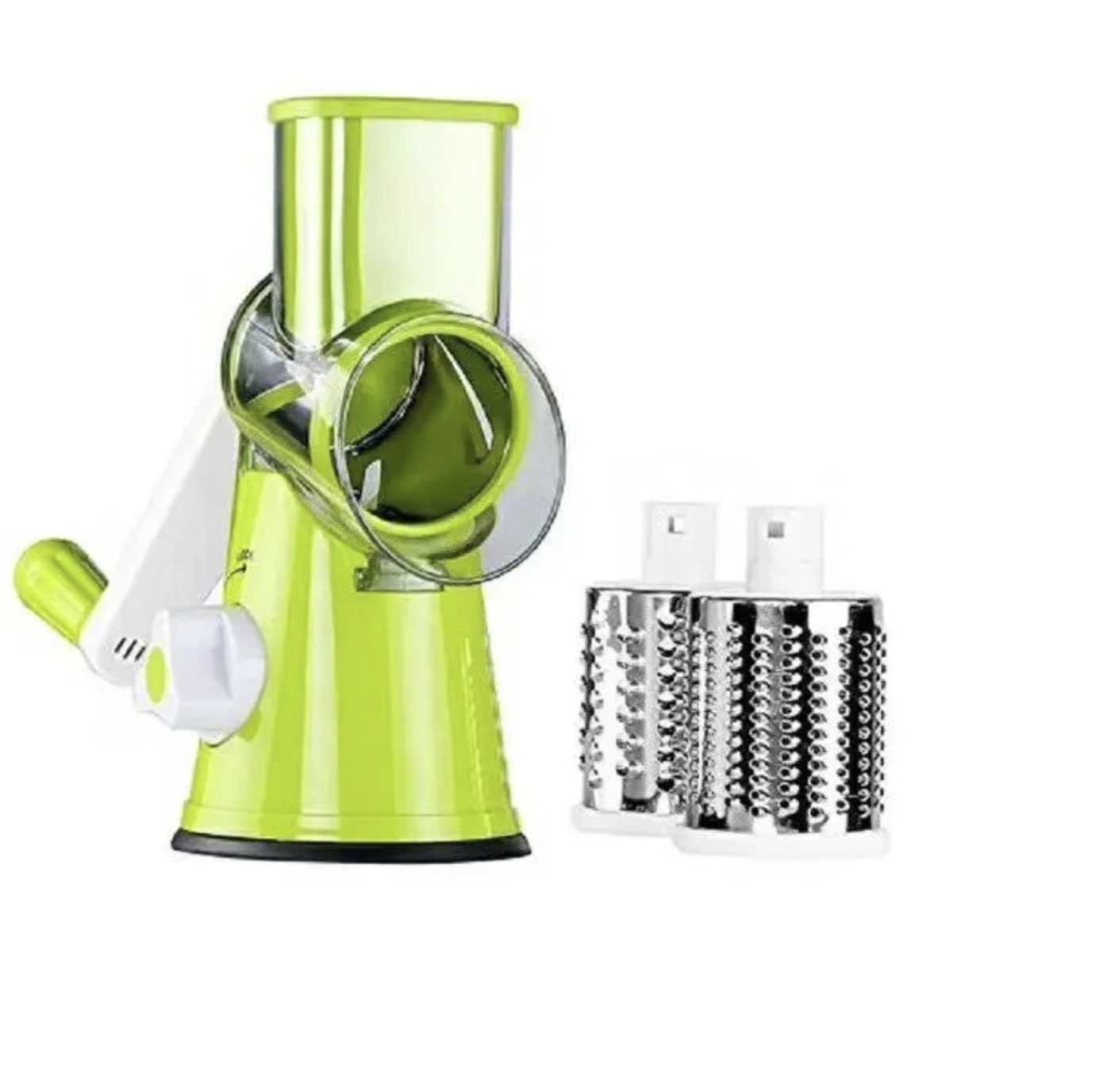 Rotary Drum Vegetable Cutter & Grater with 3 Blades