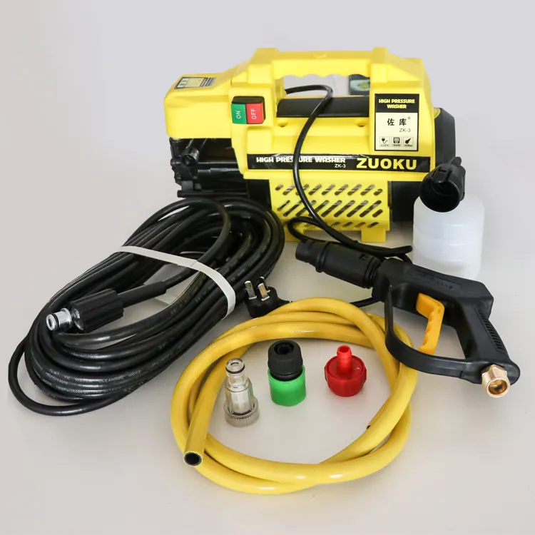 2200W Induction Motor Car Washer with Adjustable Pressure (60-180 Bar)