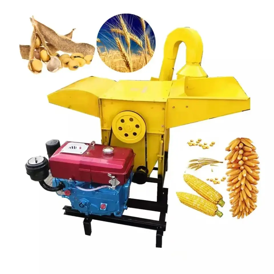 8HP Diesel Multi-Crop Thresher for Corn, Soybeans & Wheat