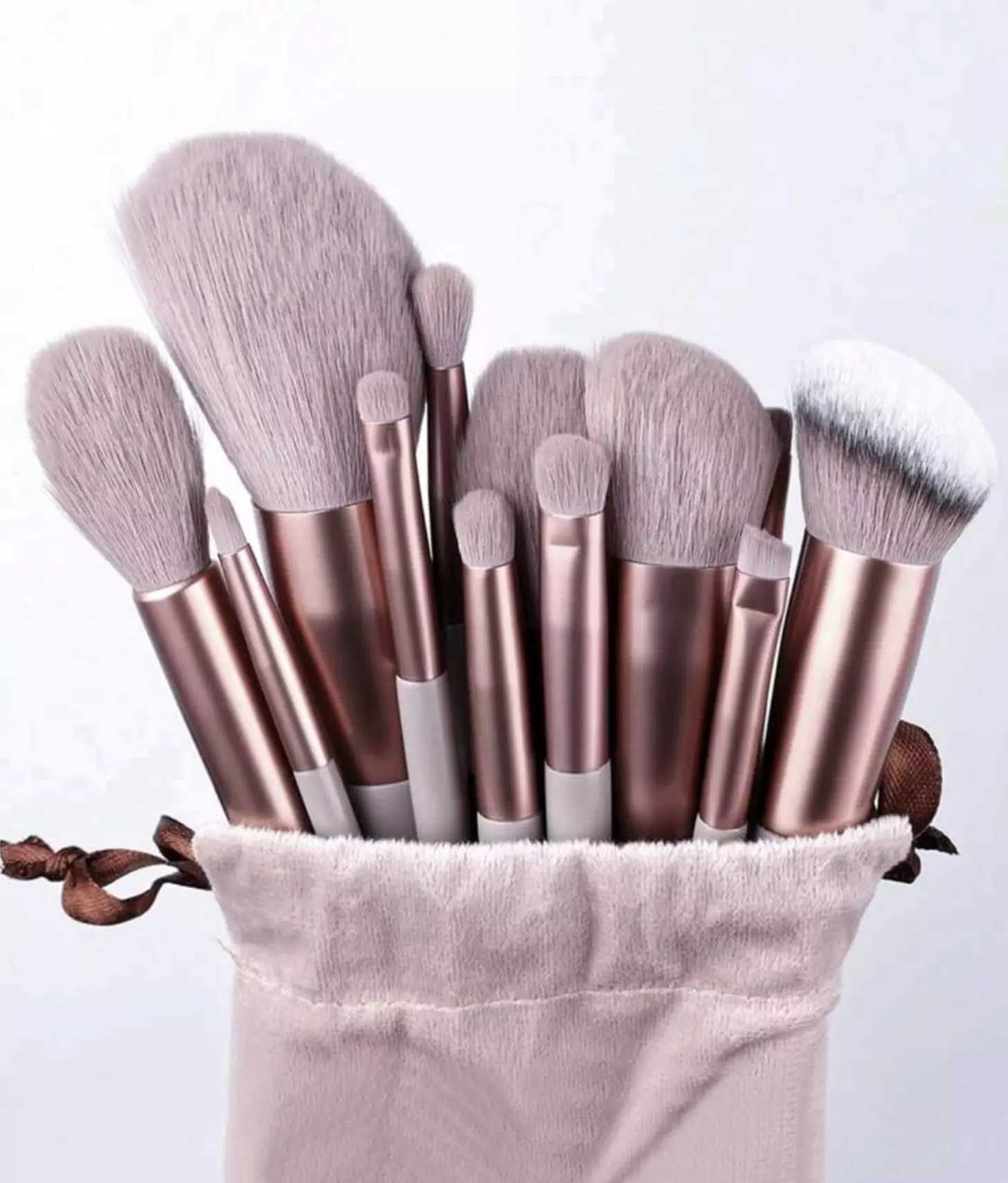 13-Piece Ultra Soft Makeup Brush Set with Storage Bag