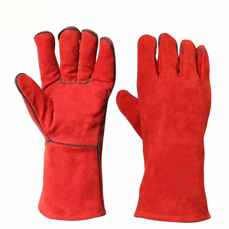 14" Heat-Resistant Leather Welding Gloves – Reinforced Palm, Kevlar Stitching, 280-320g, Accra