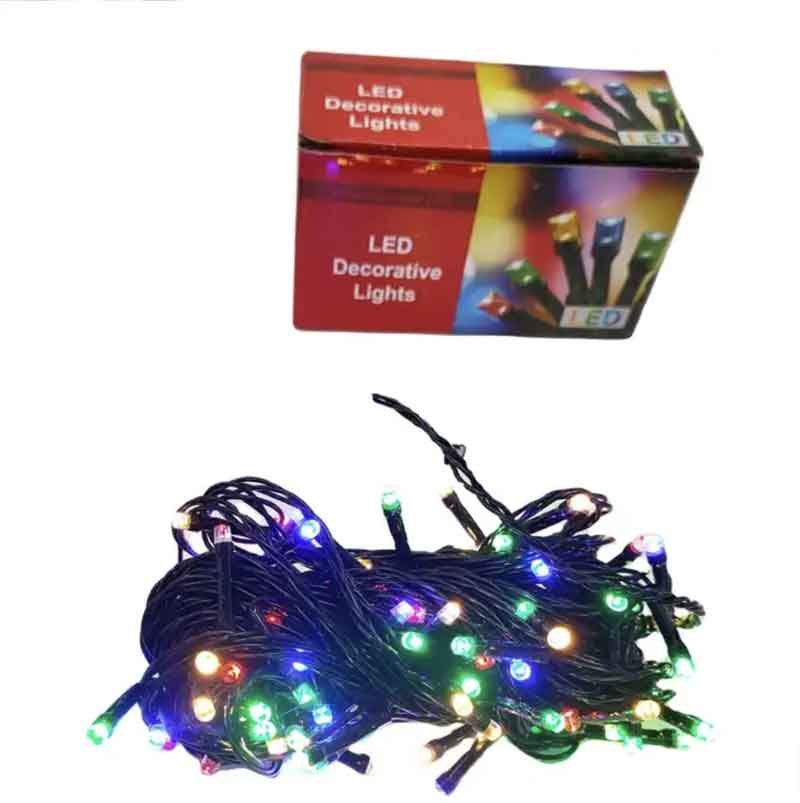 100-LED Christmas String Lights – 10m Warm White/Multi, IP20 PVC Copper, Indoor/Outdoor, Accra