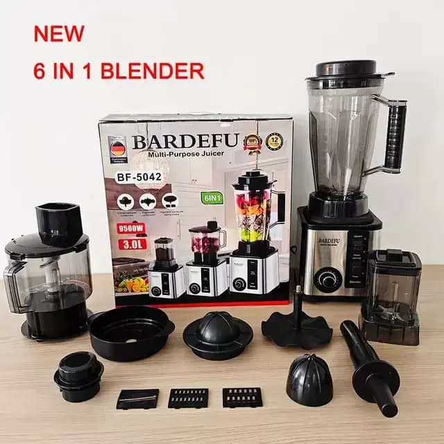 Bardeful 6-in-1 Blender Set – 2200W, SS Blades, Juicer/Grinder/Chopper, Ashalley Botwe