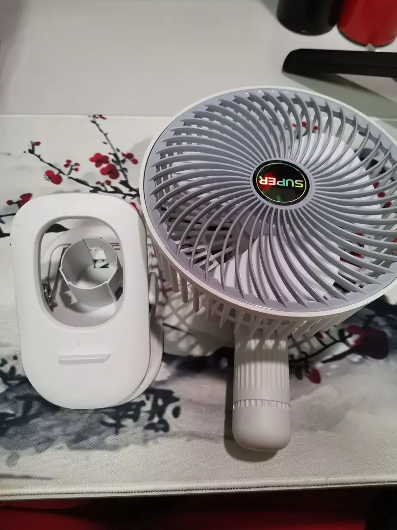 360° Clamp/Hang/Stand Circulation Fan – 5W USB, 180° Tilt, Natural Wind Mode, Osu