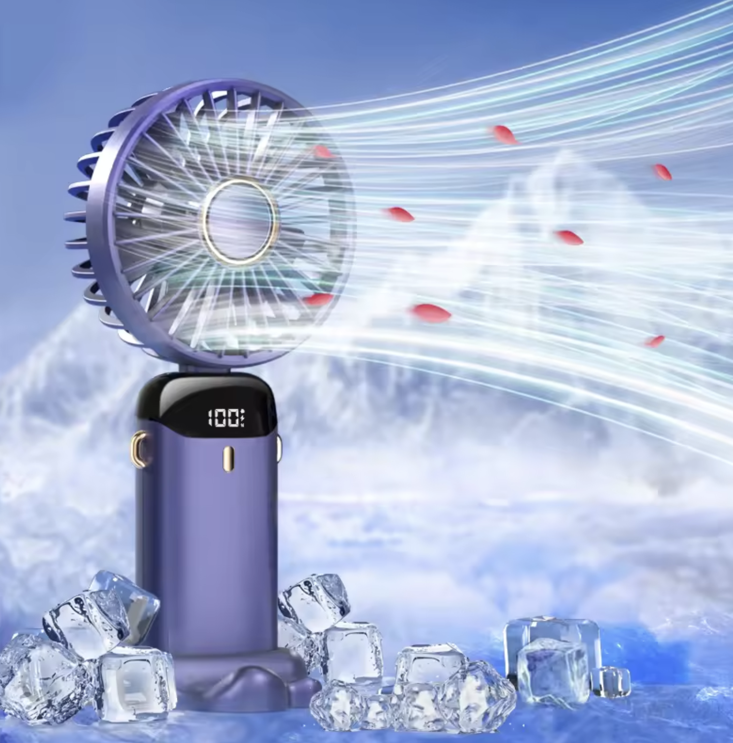 Hand Fan Rechargeable Air Circular 1200mAh