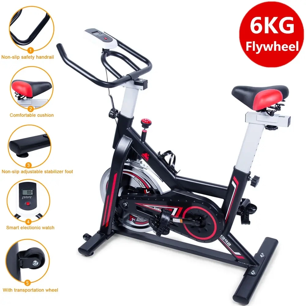 6kg Flywheel Stationary Exercise Bike with LCD Display