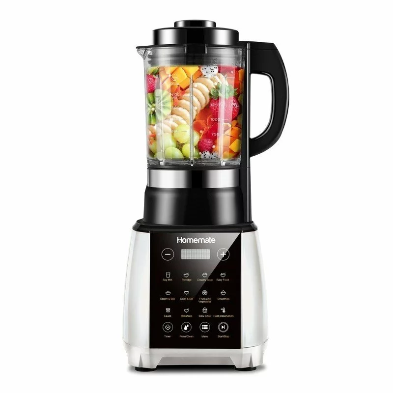 Homemate 1.75L Thermal Blender – 1200W Motor + 800W Heat, 8-Blade SS, Accra