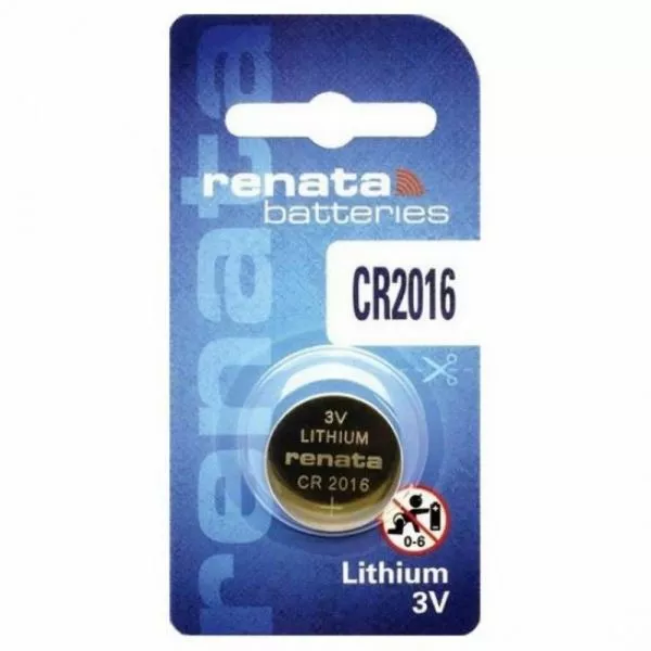 Renata CR2016 3V Lithium Coin Batteries – 10-Pack, 90mAh, Swiss-Made, Accra