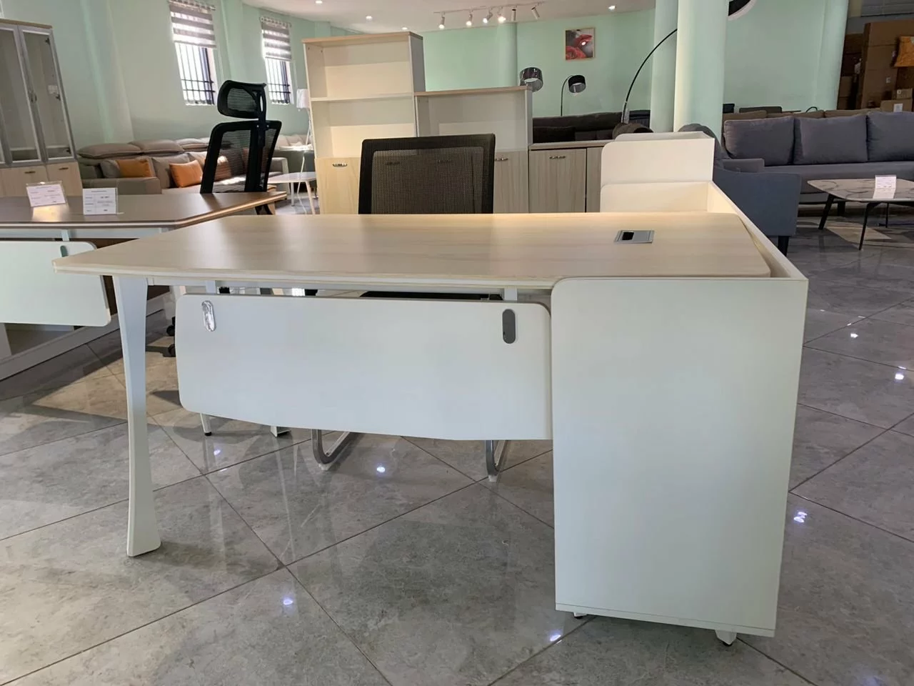 Manager desk with cabinet