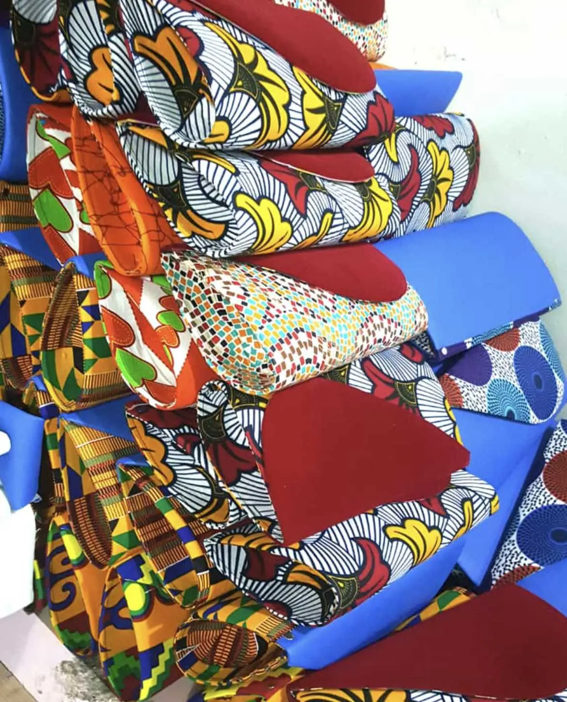 Luxury African Kente Print Envelope Clutch Bag for Women - Ankara Wax Purse (28x18cm)