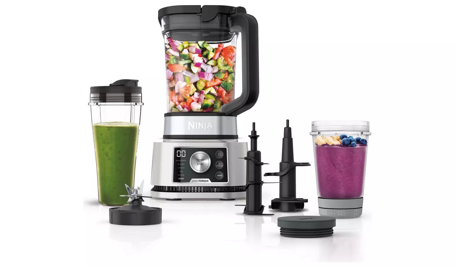 Ninja Foodi 3-in-1 Blender & Processor - 1200W Smart Torque, 2.1L Jug, Auto-iQ Programs