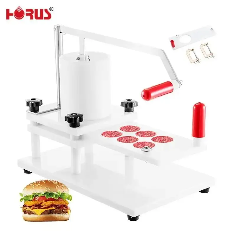 Commercial Manual Hamburger Patty Press - Stainless Steel Burger Forming Machine