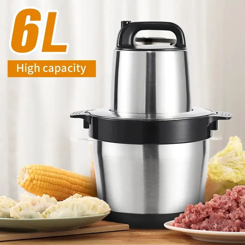 6L Multi-Purpose Electric Food Processor (Grinder, Mincer, Slicer)